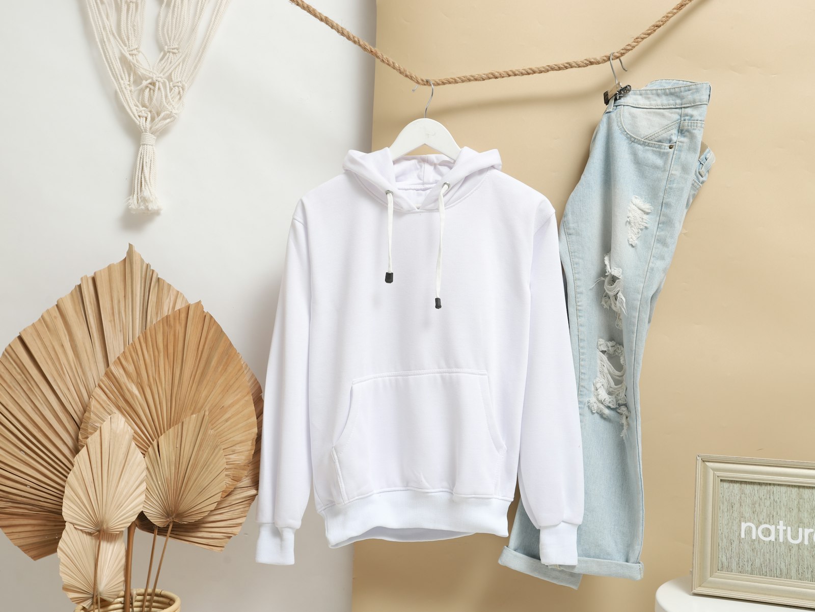 Unisex White Zip-Up Jacket